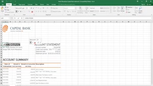 NORTH MACEDONIA CAPITAL BANK STATEMENT EXCEL AND PDF 