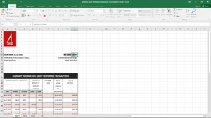 MALDIVES BANK OF MALDIVES BANK STATEMENT EXCEL AND PDF 