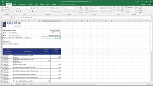 DJIBOUTI EXIM BANK STATEMENT EXCEL AND PDF TEMPLATE