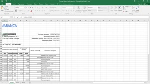 PORTUGAL ABANCA BANK STATEMENT EXCEL AND PDF TEMPLATE