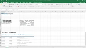 MADAGASCAR ACCES BANQUE STATEMENT EXCEL AND PDF TEMPLATE