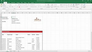 BAHRAIN ESKAN BANK STATEMENT TEMPLATE IN EXCEL AND PDF