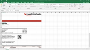 CROATIA ZAGREBAČKA BANK STATEMENT EXCEL AND PDF TEMPLATE