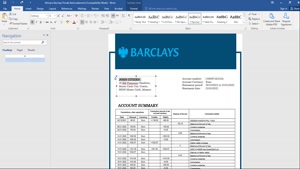 FAKE MONACO BARCLAYS PRIVATE BANK STATEMENT EASY TO FILL TEM