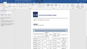 FAKE PALAU ADB BANK STATEMENT TEMPLATE