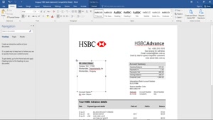 URUGUAY HSBC BANK STATEMENT TEMPLATE IN WORD AND PDF FORMAT