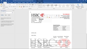 FAKE EGYPT HSBC BANK PROOF OF ADDRESS BANK STATEMENT 