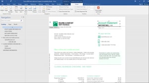 FRANCE BNP BANK STATEMENT WORD AND PDF TEMPLATE, 4 PAGES