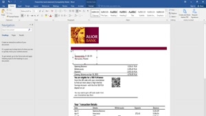 FAKE POLAND ALIOR BANK STATEMENT TEMPLATE 
