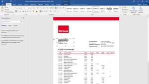 FAKE NORWAY BN BANK STATEMENT TEMPLATE 