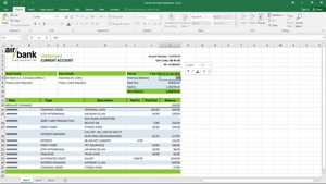 CZECHIA AIR BANK STATEMENT EXCEL AND PDF TEMPLATE