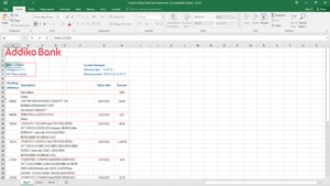 AUSTRIA ADDIKO BANK STATEMENT TEMPLATE IN EXCEL AND PDF FORM