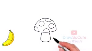 اموزش نقاشی با کودک..نحوه کشیدن قارچ