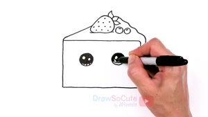 آموزش نقاشی با کودک. ترسیم یک برش کیک
