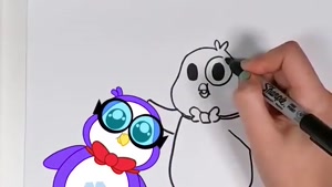 برنامه کودک جدید دنیای رایان. نقاشی پنگوئن