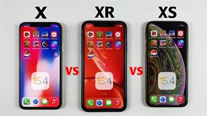 مقایسه ایفون X وXR و XS