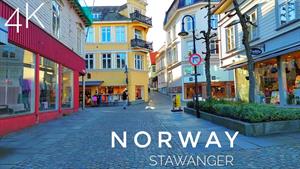 پیاده روی در شهر بندری استاوانگر نروژ