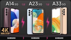 گلکسی A14 5G در مقابل Galaxy A23 5G در مقابل Galaxy A33 5G