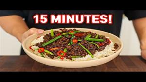 طرز تهیه گوشت چرخ کرده مغولستان در 15 دقیقه