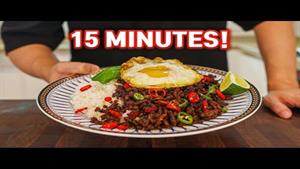 بهترین گوشت گاو ریحان تایلندی در 15 دقیقه (پد کرا پائو)