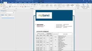 FAKE ICELAND MP BANK STATEMENT TEMPLATE 