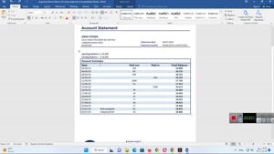 FAKE HUNGARY ERSTE BANK STATEMENT TEMPLATE 