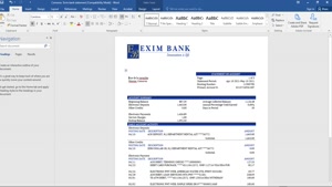 FAKE COMOROS EXIM BANK STATEMENT WORD AND PDF TEMPLATE