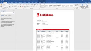 FAKE JAMAICA SCOTIABANK BANK STATEMENT TEMPLATE 
