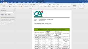 FAKE FRANCE CREDITE AGRICOLE BANK STATEMENT TEMPLATE
