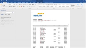 FAKE INDONESIA MANDIRI PROOF OF ADDRESS BANK STATEMENT