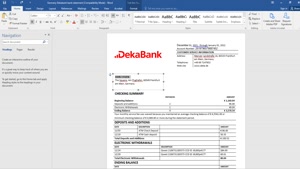 FAKE GERMANY DEKABANK BANK STATEMENT TEMPLATE 