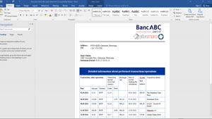 FAKE BOTSWANA BANK ABC BANK STATEMENT TEMPLATE 