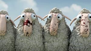 کارتون خنده دار و فان گله گوسفندان در جستجوی همنشینی