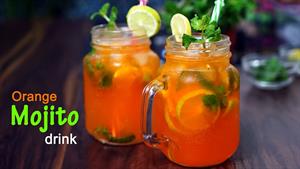 نوشیدنی تابستانه / موهیتو پرتقال نارنجی و خوشرنگ