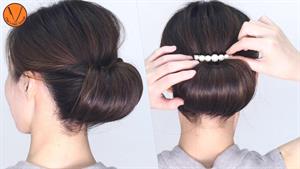 شینیون ساده و زیبا برای موهای کوتاه و بلند