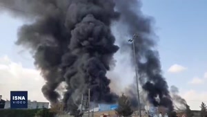 آتش‌سوزی مهیب در کارخانه الکترواستیل مشهد