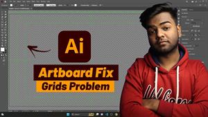 نحوه رفع مشکل Adobe illustrator Grids Artboard