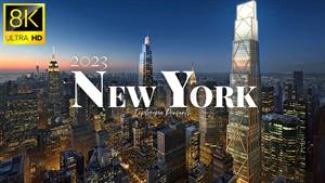 شهر نیویورک، ایالات متحده آمریکا در ویدیوی بدون سرنشین 8K Ul