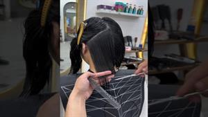 زیباترین تکنیک کوتاه کردن موی باب افقی ساده