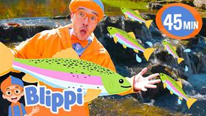 کارتون بلیپی - چالش ماهیگیری سرگرم کننده Blippi!