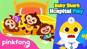 pinkfong baby shark - بیبی شارک - بازدید سه میمون کوچک 