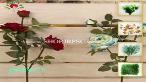 تولید شاخه گل مصنوعی رز مخمل دارای 3 گل| فروشگاه ملی