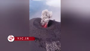 لحظه فعال شدن آتشفشان گواتمالا 