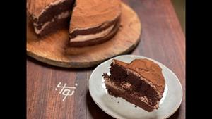 کیک شکلاتی با خامه شکلاتی ، کیک اسفنجی با نواب ابراهیمی