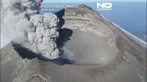 تصاویری از فوران آتشفشان در مکزیک