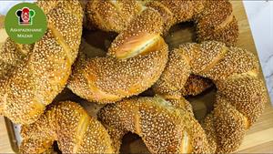طرز تهیه نان کنجدی ترکی ( سیمیت )