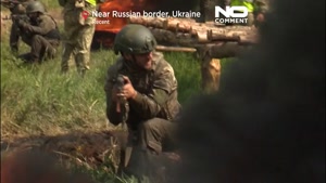 مشق سربازان اوکراین در صحنه نبردی واقع‌گرایانه در نزدیکی مرز