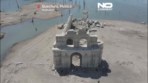 پدیدار شدن کلیسا در دریاچه ای در مکزیک 