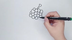 آموزش نقاشی /  طراحی انگور و سیب