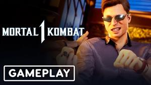 بازی Mortal Kombat 1: Scorpion vs Johnny Cage در سطح بالا